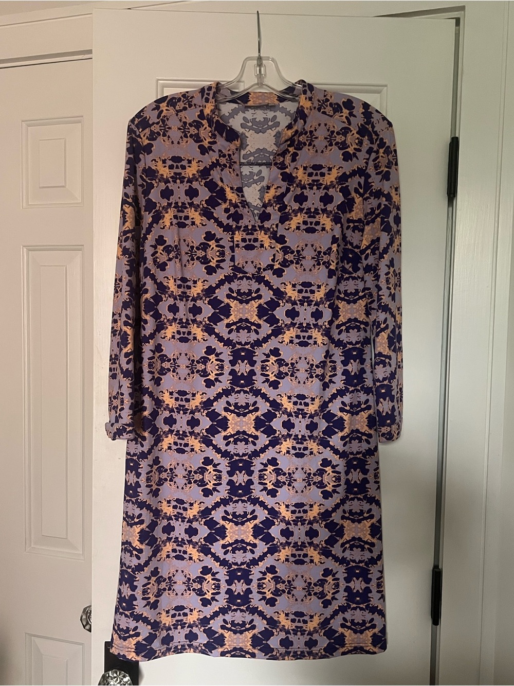 Ellie Kai Linda Dress - Purple Geometric Print